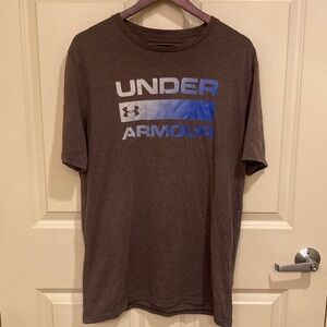 Under Armour Brown Tee with Blue Accents